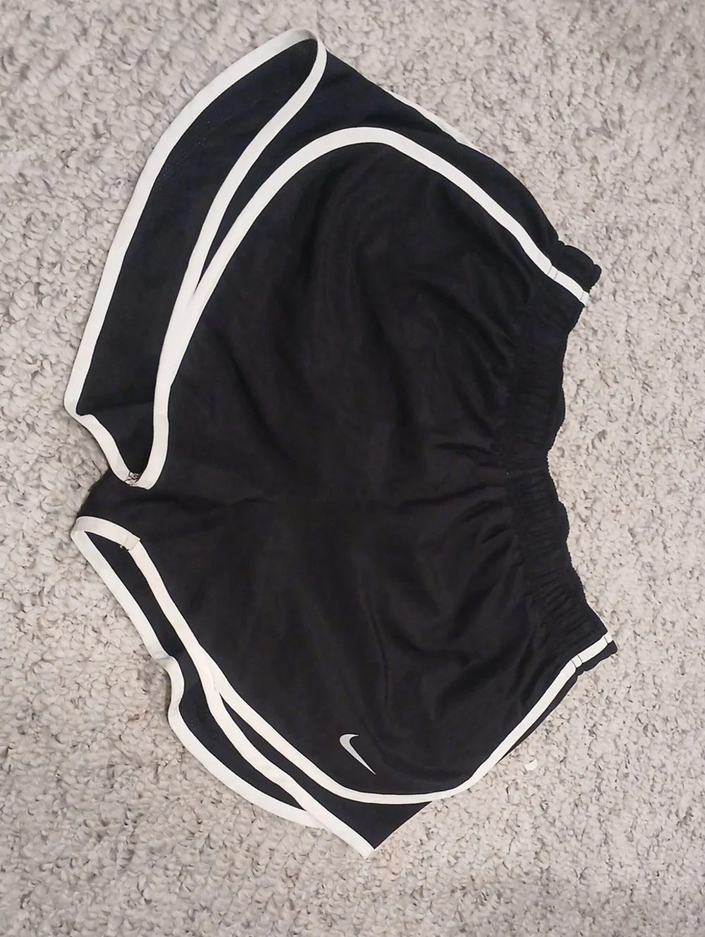 Nike Black Athletic Shorts with White Trim